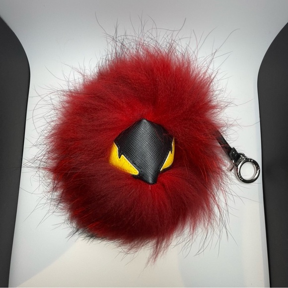 Fendi Monsters Fox Fur Charm - Red w/ Yellow Eyes - Preowned - Picture 1 of 6